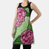 ピンクかわいらしの牡丹 エプロン (インサイチュ)