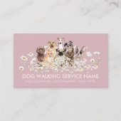 ピンクかわいらしの犬のデイジー，ペットの新郎，ペットのケア 名刺 (正面)