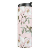 ピンクかわいらしの白い花 タンブラー (回転左)