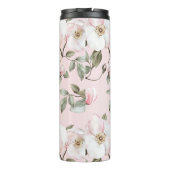 ピンクかわいらしの白い花 タンブラー (裏面)