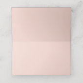 ピンクかわいらしの白い赤いバラのフローラ結婚 プレイスカード (内部開封)