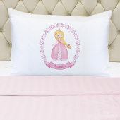 ピンクかわいらしの童話プリンセスピラロケース 枕カバー