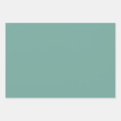 ピンクかわいらしの緑の花模様 ラッピングペーパーシート (正面2)