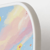 ピンクかわいらしの美学フローラピックボールパドル ピックルボールラケット (左詳細)