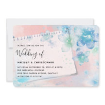 ピンクかわいらしの背景に青い花結婚たち