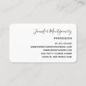 ピンクかわいらしの背景に青い花 名刺 (裏面)