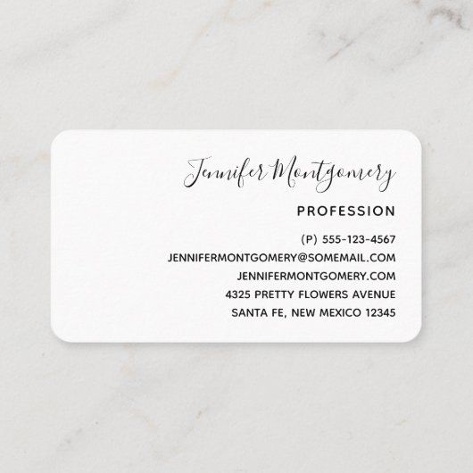 ピンクかわいらしの背景に青い花 名刺 (裏面)