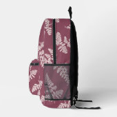 ピンクかわいらしの自然パターンのモノグラムイニシャル プリントバックパック (右)
