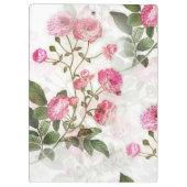 ピンクかわいらしの花あなたの名前を追加 クリップボード (裏面)