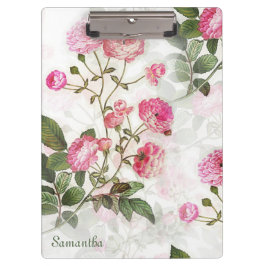 ピンクかわいらしの花あなたの名前を追加 クリップボード