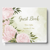 ピンクかわいらしの花が緑葉の植物 ゲストブック (正面)