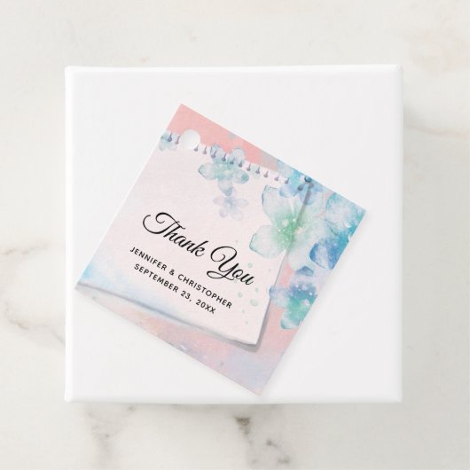 ピンクかわいらしの花が青結婚い フェイバータグ (インサイチュ)