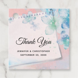 ピンクかわいらしの花が青結婚い フェイバータグ