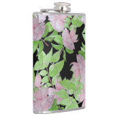 ピンクかわいらしの花と葉の房フローラ  フラスク (右)