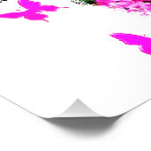 ピンクかわいらしの花と蝶セレニティ祈りの言葉 フォトプリント            (角)