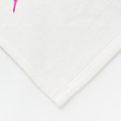 ピンクかわいらしの花と蝶セレニティ祈りの言葉 フリースブランケット (角)