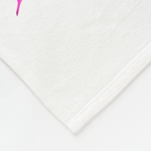 ピンクかわいらしの花と蝶セレニティ祈りの言葉 フリースブランケット (角)