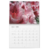 ピンクかわいらしの花のカレンダーフローラ庭園 カレンダー (3月 2026)