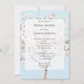 ピンクかわいらしの花の木ブライダルシャワー 招待状 (正面)