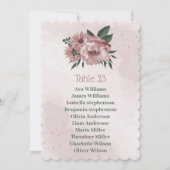 ピンクかわいらしの花の植物表カード 招待状 (正面)