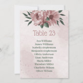 ピンクかわいらしの花の植物表カード 招待状 (正面)