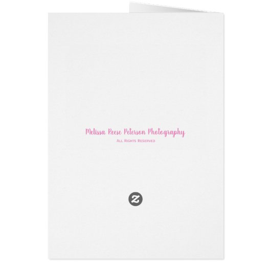 ピンクかわいらしの花の注空白の意 (裏面)