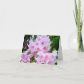 ピンクかわいらしの花の誕生日グリーティングカード カード (正面)