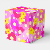 ピンクかわいらしの花の赤パーソナライズされたちゃんシャワー フェイバーボックス (裏面サイド)