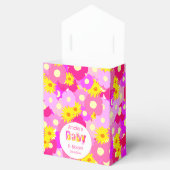 ピンクかわいらしの花の赤パーソナライズされたちゃんシャワー フェイバーボックス (オープン)