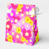 ピンクかわいらしの花の赤パーソナライズされたちゃんシャワー フェイバーボックス (裏面サイド)