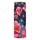 ピンクかわいらしの花を咲かせる女性 タンブラー (裏面)