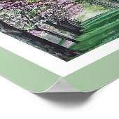 ピンクかわいらしの花エディンバラの風景ア素晴らしート ポスター (角)