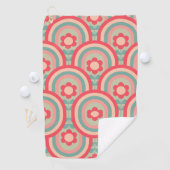 ピンクかわいらしの花デザイン女性 ゴルフタオル (インサイチュ)