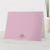 ピンクかわいらしの花ハッピーバースデーフローラ素晴らしアート カード (裏面)