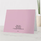 ピンクかわいらしの花ハッピーバースデーフローラ素晴らしアート カード (裏面)