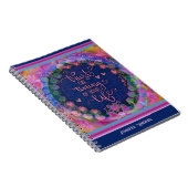 ピンクかわいらしの花ハートがタイミングを信頼 ノートブック (右側)