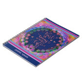 ピンクかわいらしの花ハートがタイミングを信頼 ノートブック (左側)