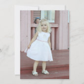 ピンクかわいらしの花バーンウッドフォトホース誕生日 招待状 (裏面)