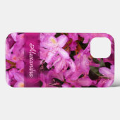 ピンクかわいらしの花パーソナライズされた写真 Case-Mate iPhoneケース (裏面 (横))