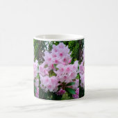 ピンクかわいらしの花フローラ植物園芸家のマグカップ コーヒーマグカップ (中央)