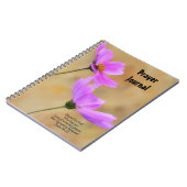 ピンクかわいらしの花フローラ祈りの言葉Journal Notebook ノートブック (左側)