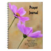 ピンクかわいらしの花フローラ祈りの言葉Journal Notebook ノートブック (正面)