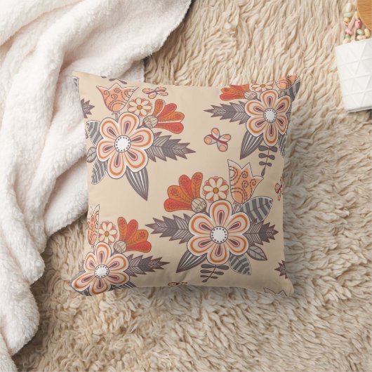 ピンクかわいらしの花フローラ装飾装飾用クッション クッション (ブランケット)