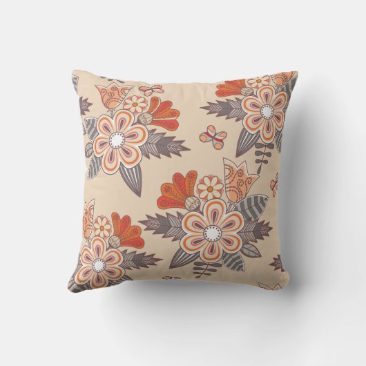 ピンクかわいらしの花フローラ装飾装飾用クッション クッション (裏面)