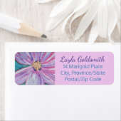 ピンクかわいらしの花住所 シール (インサイチュ)