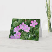 ピンクかわいらしの花園アートマザーズデイ カード (正面)