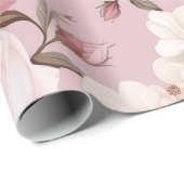 ピンクかわいらしの花柄 ラッピングペーパー (ロールコーナー)