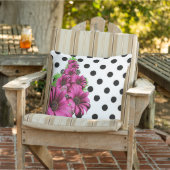 ピンクかわいらしの花水玉模様 クッション (椅子)