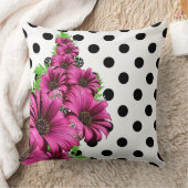 ピンクかわいらしの花水玉模様 クッション (ブランケット)