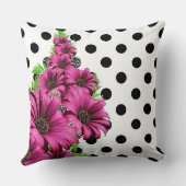 ピンクかわいらしの花水玉模様 クッション (裏面)